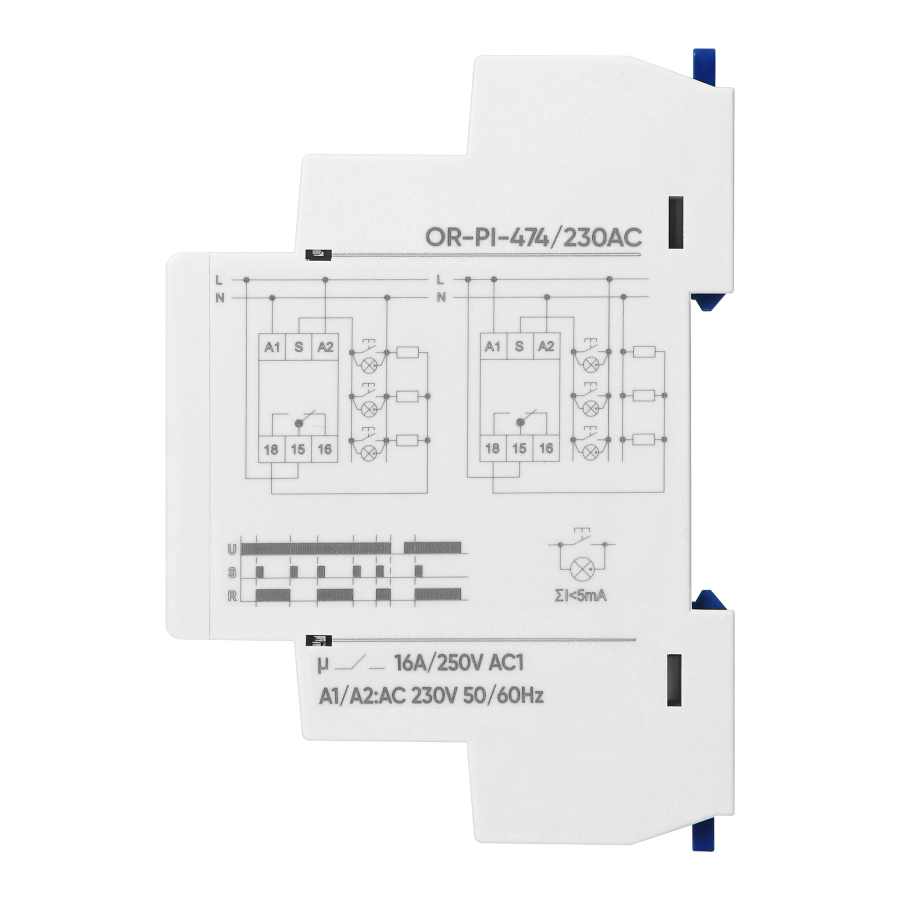Installation bistable relay Economic, 16A, 230 VAC