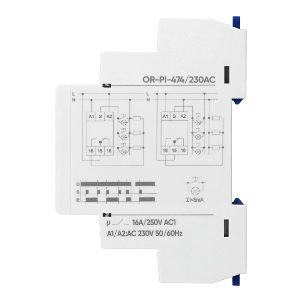 Installation bistable relay Economic, 16A, 230 VAC