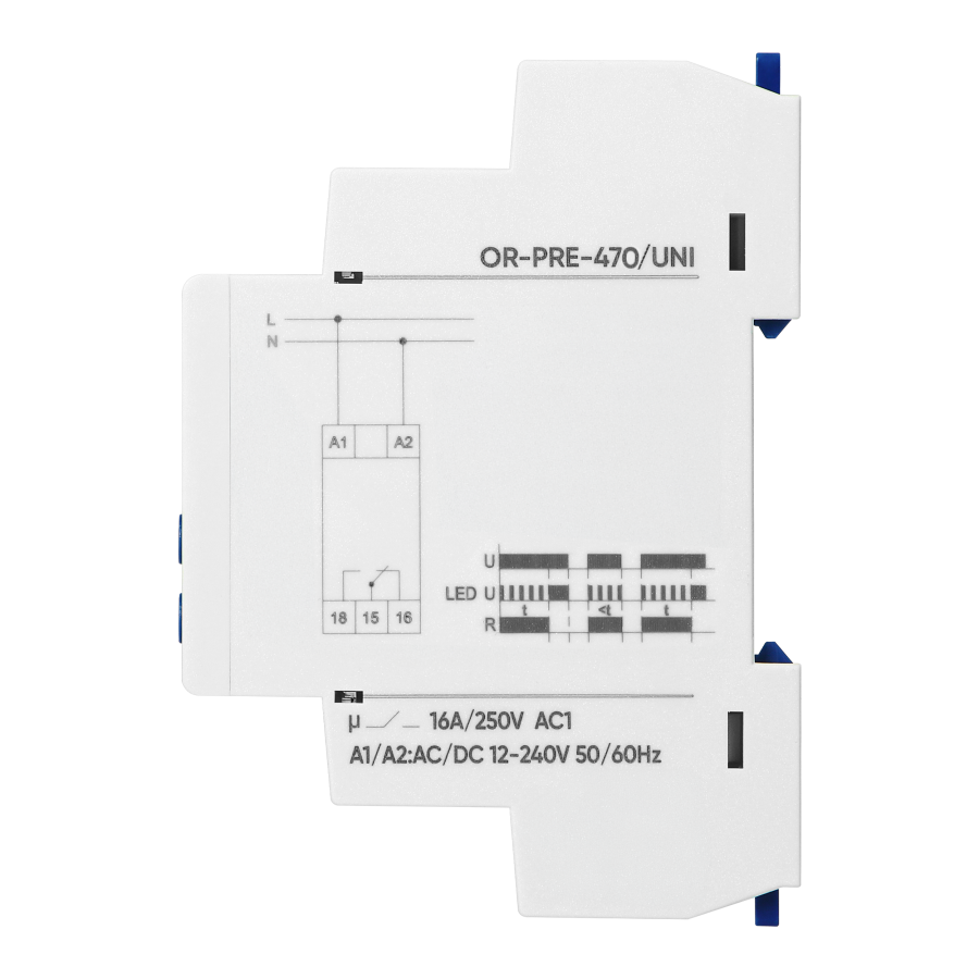 Time relay Economic, activation for a preset time, universal power supply