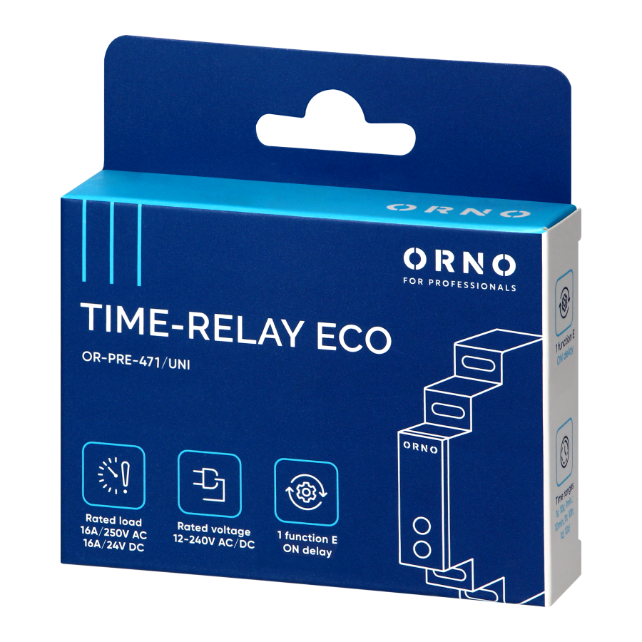 Time relay Economic, delayed activation, universal power supply