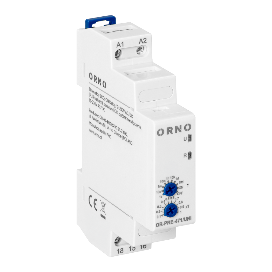 Time relay Economic, delayed activation, universal power supply