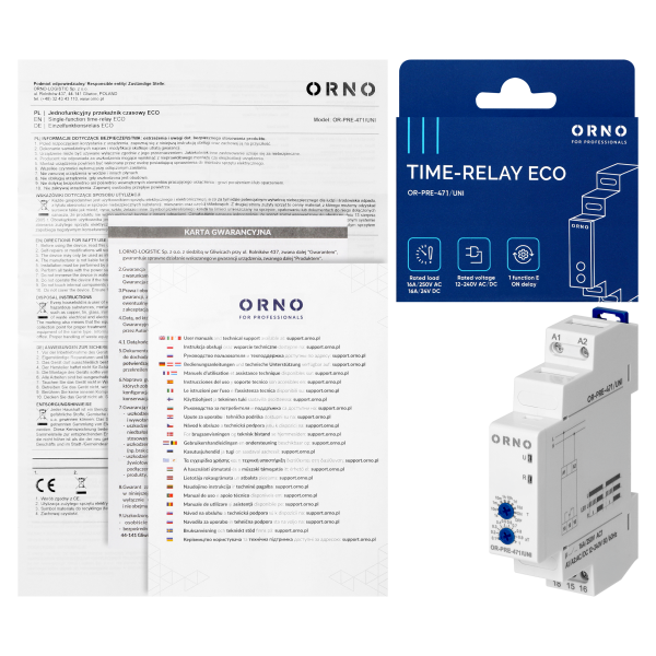 Time relay Economic, delayed activation, universal power supply