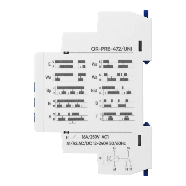 Time relay Economic, 10 functions, universal power supply