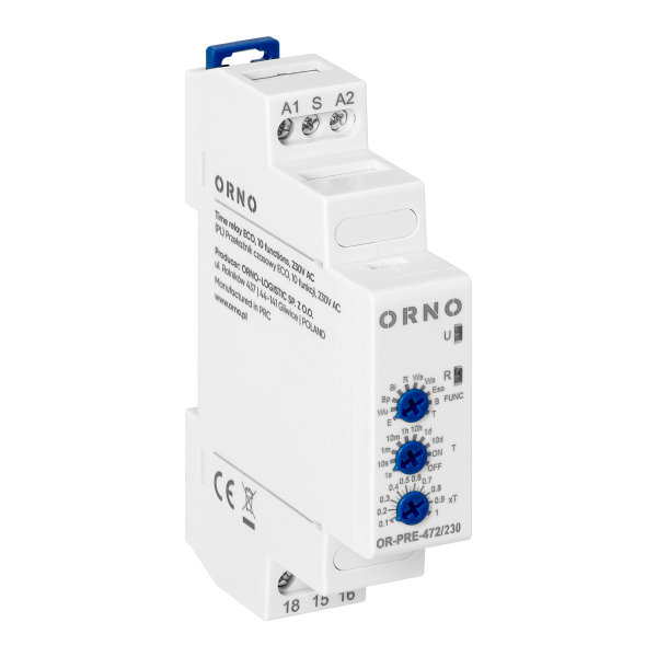 Time relay Economic, 10 functions, 230VAC