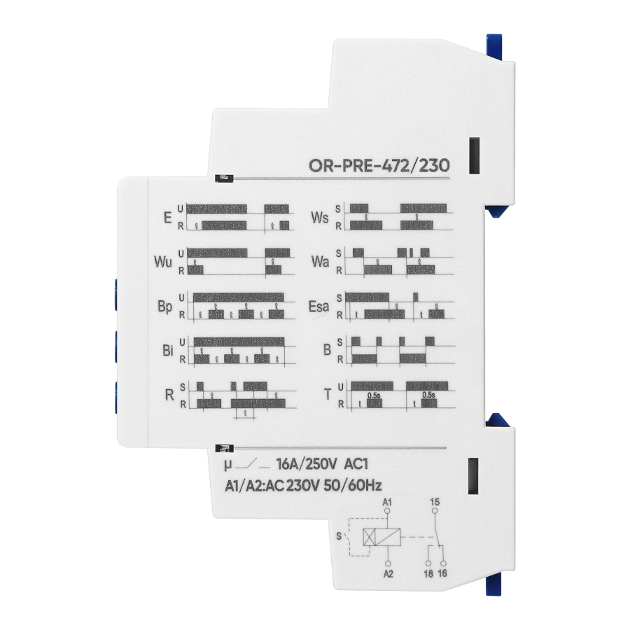 Time relay Economic, 10 functions, 230VAC