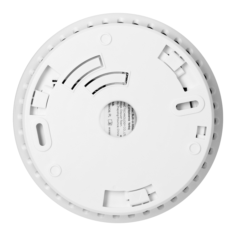 Battery-powered smoke detector, built-in battery, sensor and battery lifetime 10 years