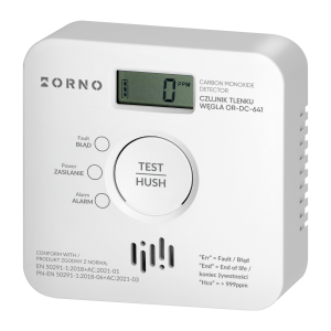 Battery-powered carbon monoxide detector, 2xAA, sensor lifetime 10 years, Tuya Smart Wi-Fi
