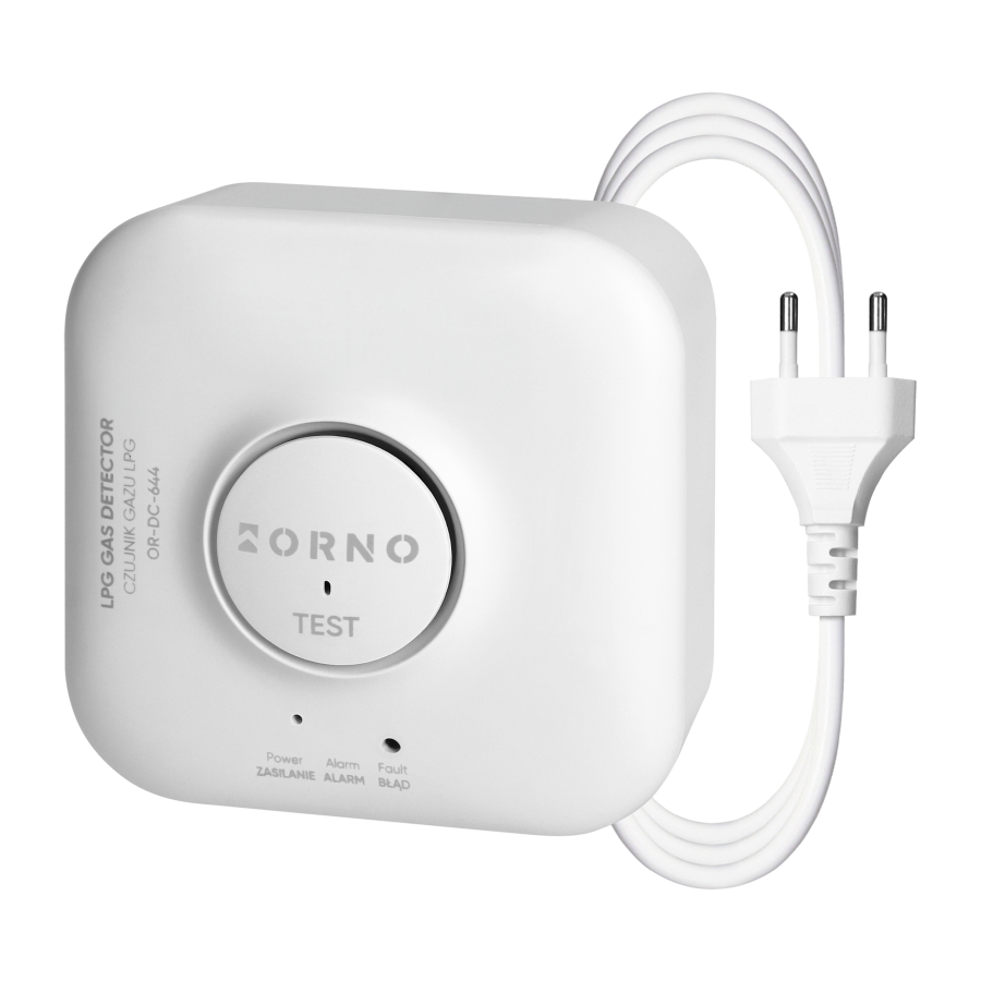 LPG gas detector, 230V AC, sensor lifetime 5 years, Tuya Smart Wi-Fi