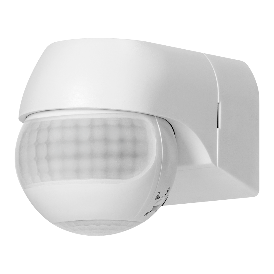 Czujnik ruchu 180° IP44, 800W, max 15m, mini, biały