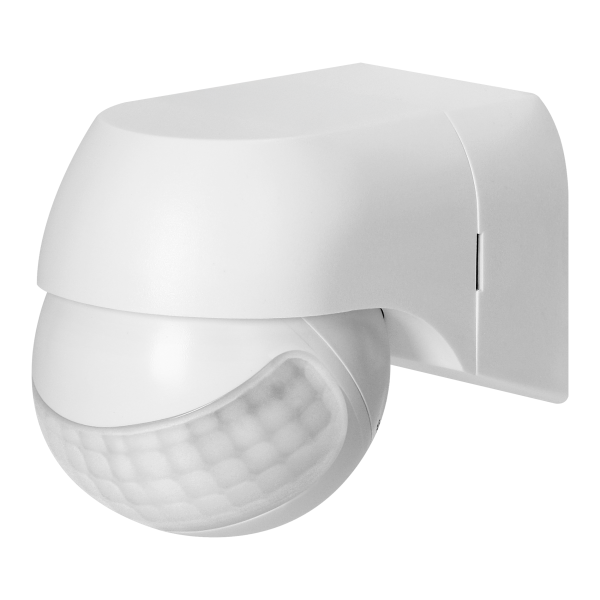 Czujnik ruchu 180° IP44, 800W, max 15m, mini, biały