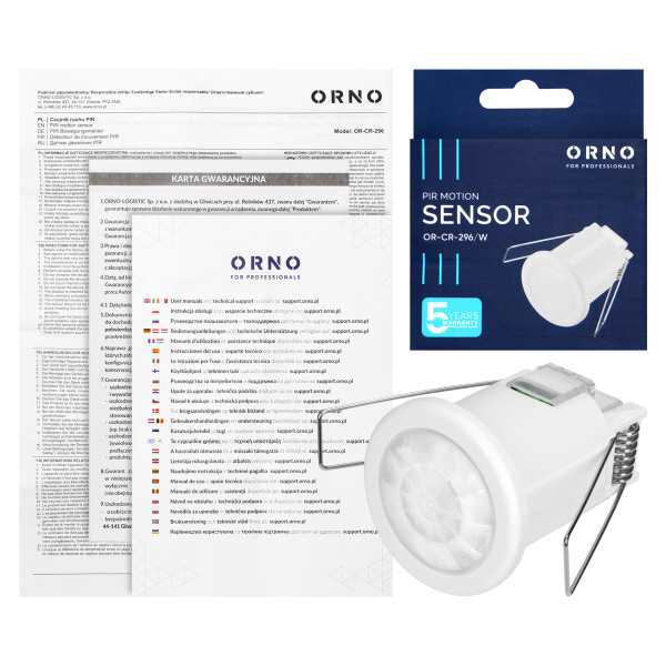 Ceiling mounted PIR motion sensor 360°, IP20, 800W, mini