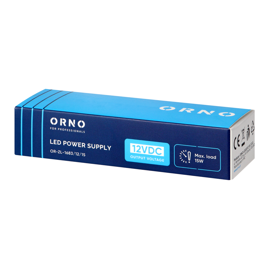 LED driver flat, 12V DC, 15W, IP20