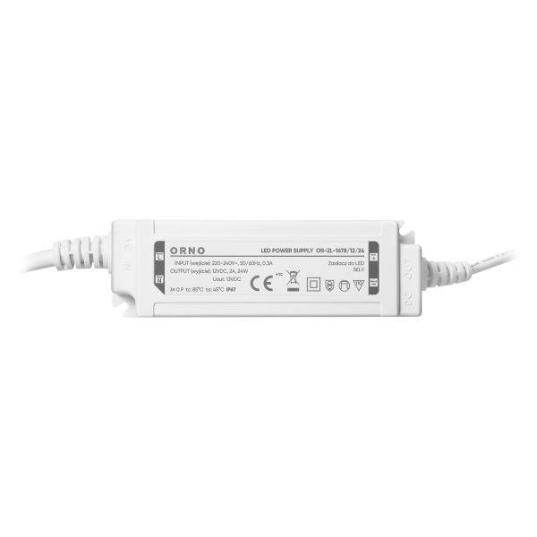 Zasilacz LED, hermetyczny, 12V, 24W, IP67, plastikowa obudowa