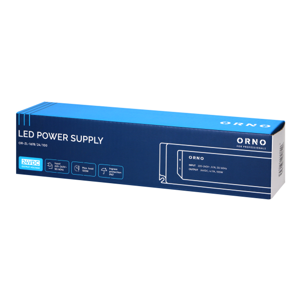 LED driver, hermetic, 24V, 100W, IP67, plastic housing