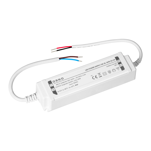 Zasilacz LED, hermetyczny, 24V, 60W, IP67, plastikowa obudowa