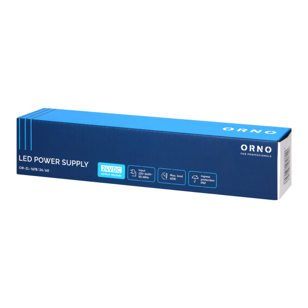 LED driver, hermetic, 24V, 60W, IP67, plastic housing