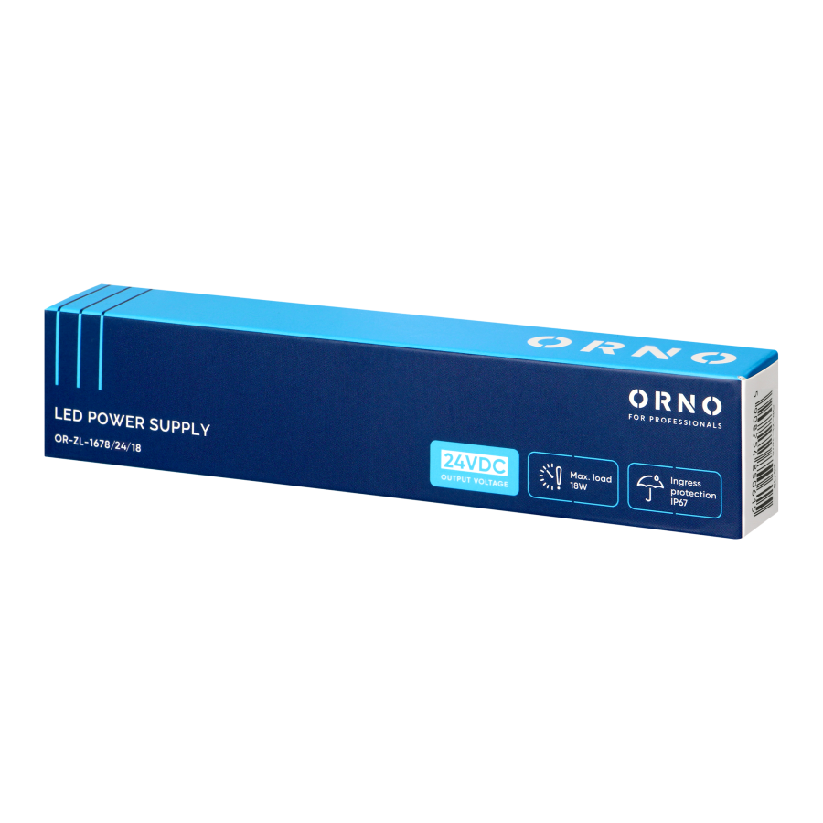 Zasilacz LED, IP67, hermetyczny, 24V, 18W, plastikowa obudowa