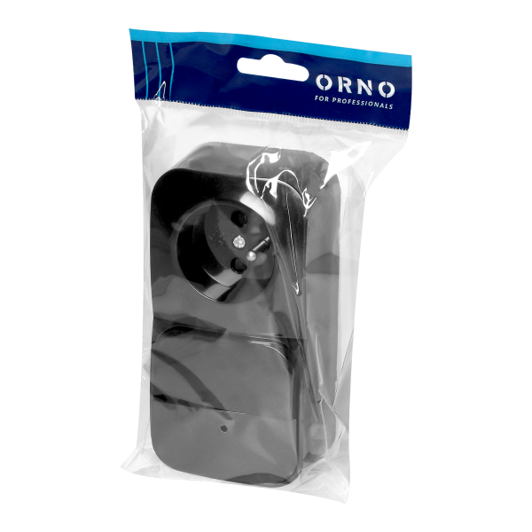 Surface-mounted two-button switch + Single socket ToDo, IP20, 2P+E, black, 10 pcs.