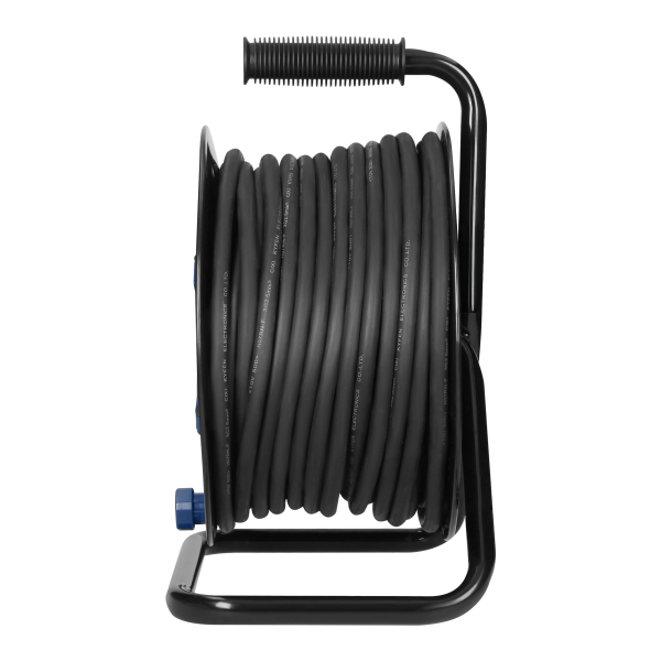 Przedłużacz bębnowy, 4 gniazda 2P+Z, kabel PVC H07RN-F 3x2,5mm², długość 40m, termik, przesłony torów prądowych