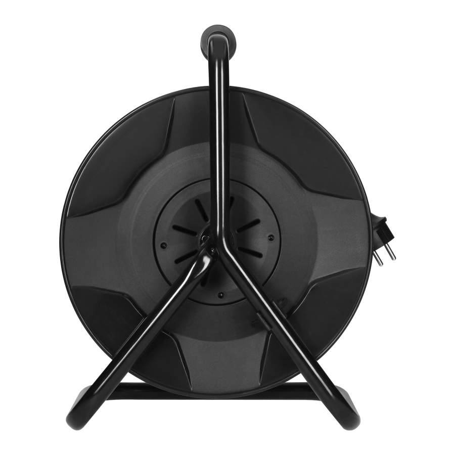 Cable reel, 4x 2P+E sockets, PVC, H07RN-F 3x2.5mm², 40m, thermic, safety shutters