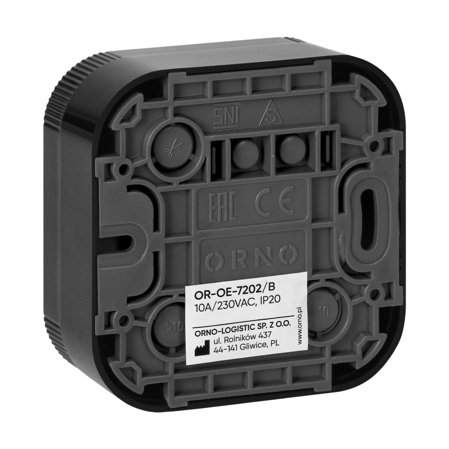 Łącznik schodowy n/t ToDo IP20,10A, 230V AC, czarny, 10szt.