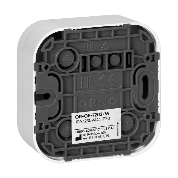 Surface-mounted three-way switch ToDo, IP20, 10A, 230V AC, white, 10 pcs