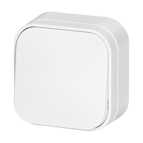 Surface-mounted three-way switch ToDo IP20, 10A, 230V AC, white