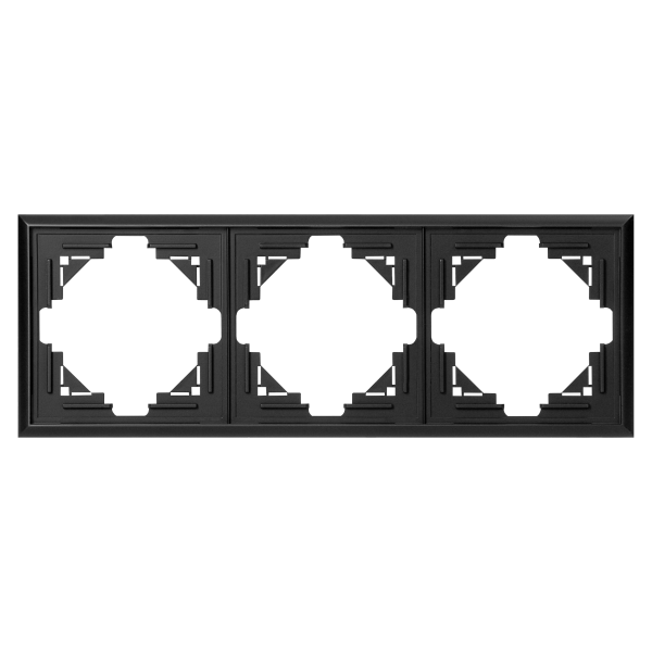 Ramka potrójna Luna, Ra-3L, czarny