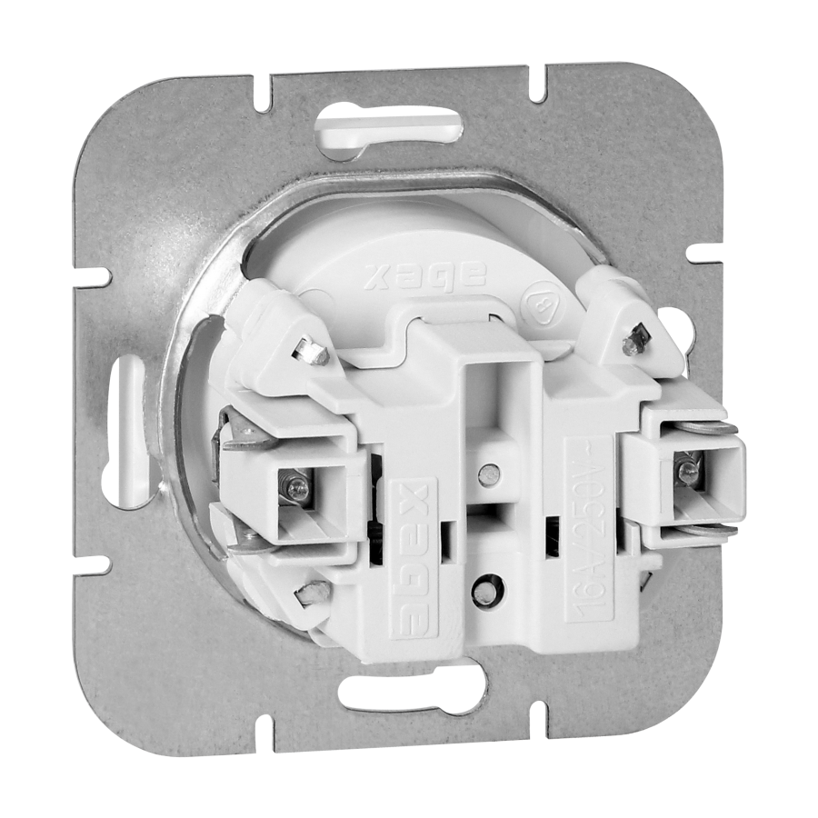 Flush-mounted single socket 2P Pearl, 16A, 250V, PT-15P, white