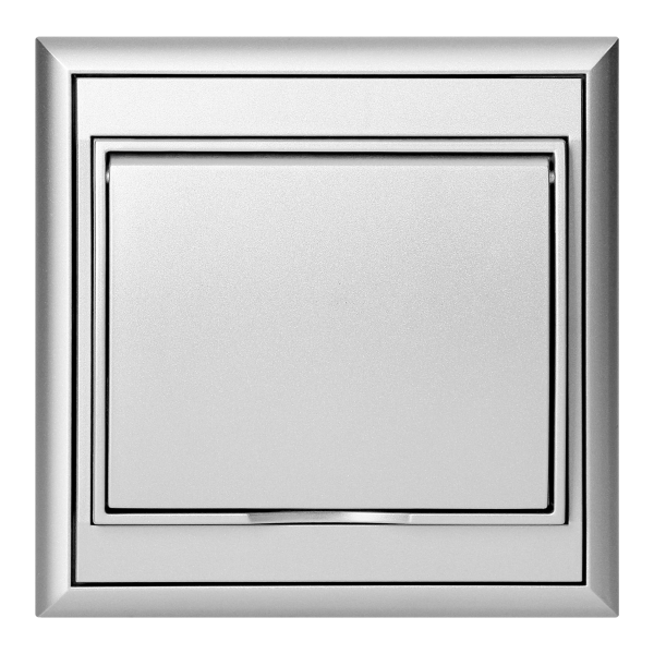 Flush-mounted single socket 2P+E, weather proof with cover Luna,  16A, 250V, PT-16LH, silver