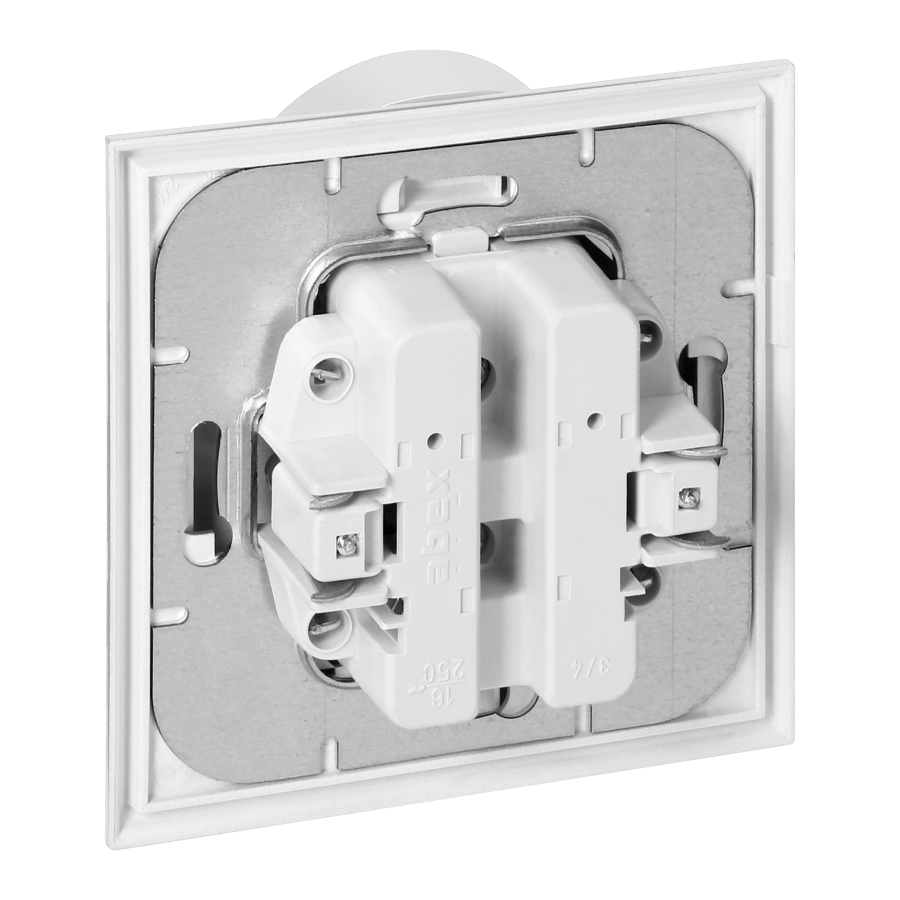 Flush-mounted double socket 2x2P Luna, 16A, 250V, PT-5LR, white