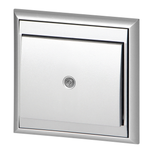 Flush-mounted single-pole switch with illumination Luna, 10A, 250V, WP-1L/S, silver