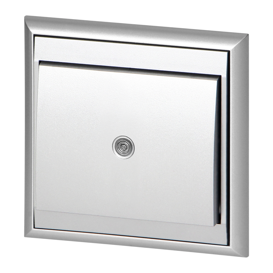 Flush-mounted single-pole switch with illumination Luna, 10A, 250V, WP-1L/S, silver