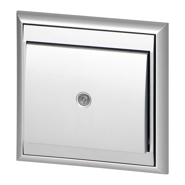 Flush-mounted single-pole switch with illumination Luna, 10A, 250V, WP-1L/S, silver