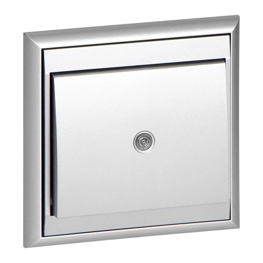 Łącznik jednobiegunowy p/t z podświeleniem Luna, 10A, 250V, WP-1L/S, srebrny