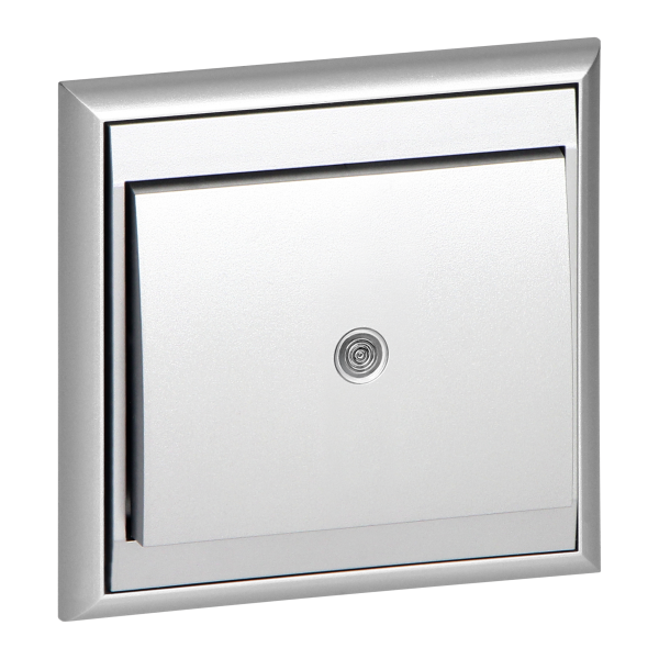 Łącznik jednobiegunowy p/t z podświeleniem Luna, 10A, 250V, WP-1L/S, srebrny