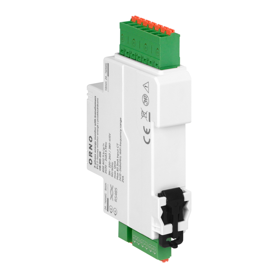 3-fazowy monitor energii z przekładnikami 120A, 230/400V, TUYA SMART Wi-Fi
