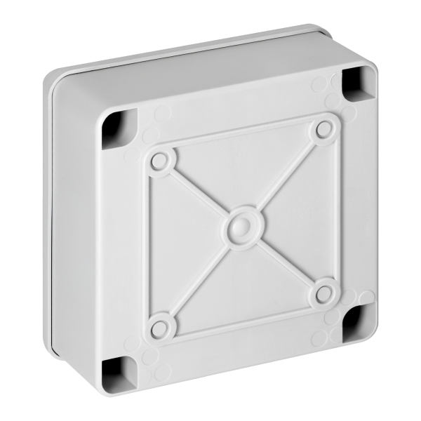 Hermetic junction box 100x100x50, without glands, grey, halogen-free, IP65