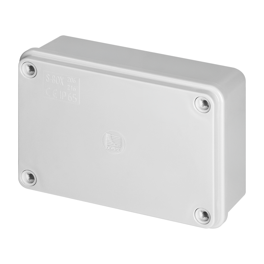 Hermetic junction box 120x80x50, without glands, grey, halogen-free, IP65