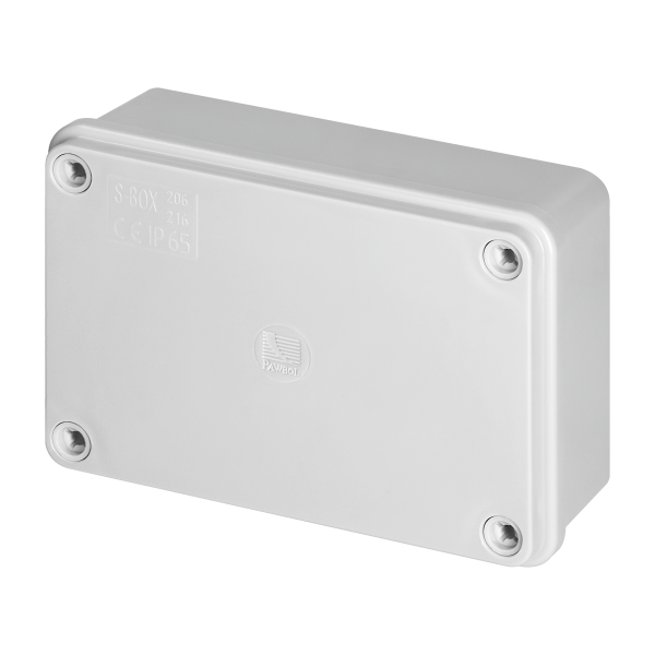 Hermetic junction box 120x80x50, without glands, grey, halogen-free, IP65