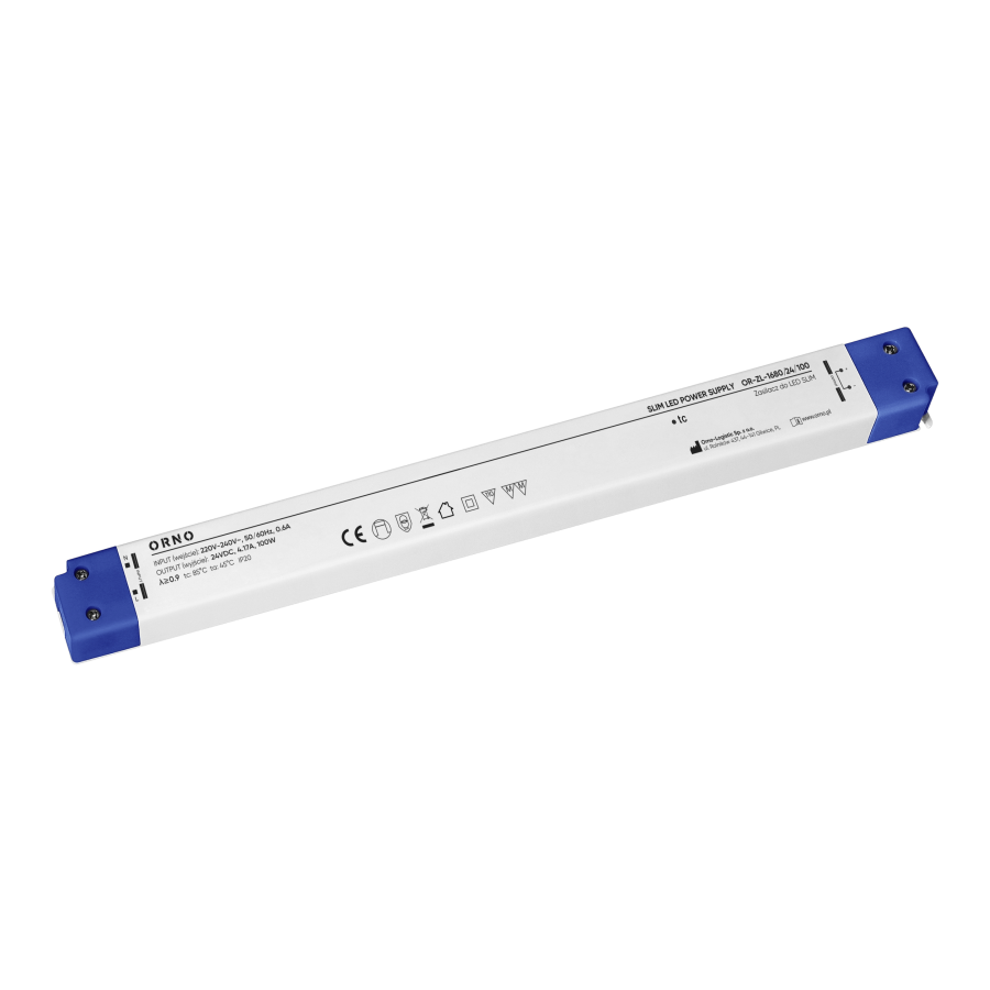 LED driver, slim, 24V, 100W, IP20, plastic housing