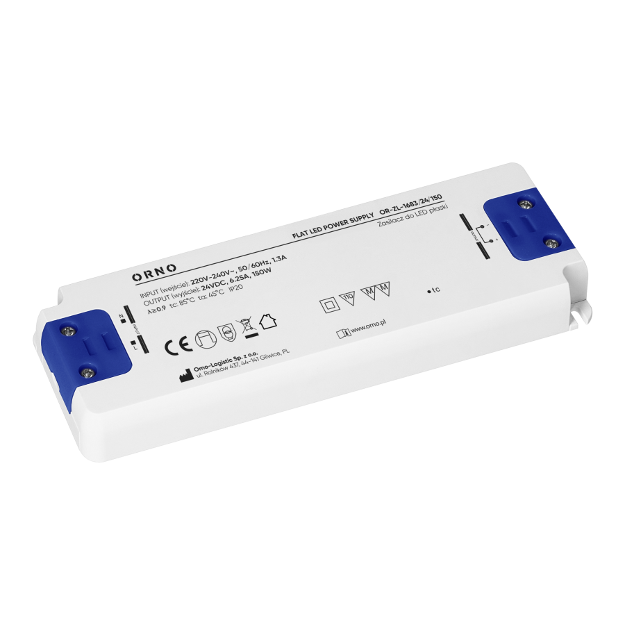 LED driver, flat, 24V, 150W, IP20