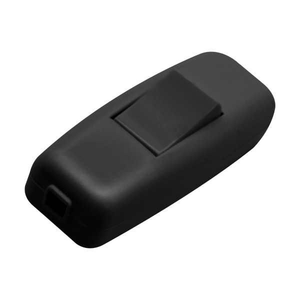 Two-truck switch black push button, black housing