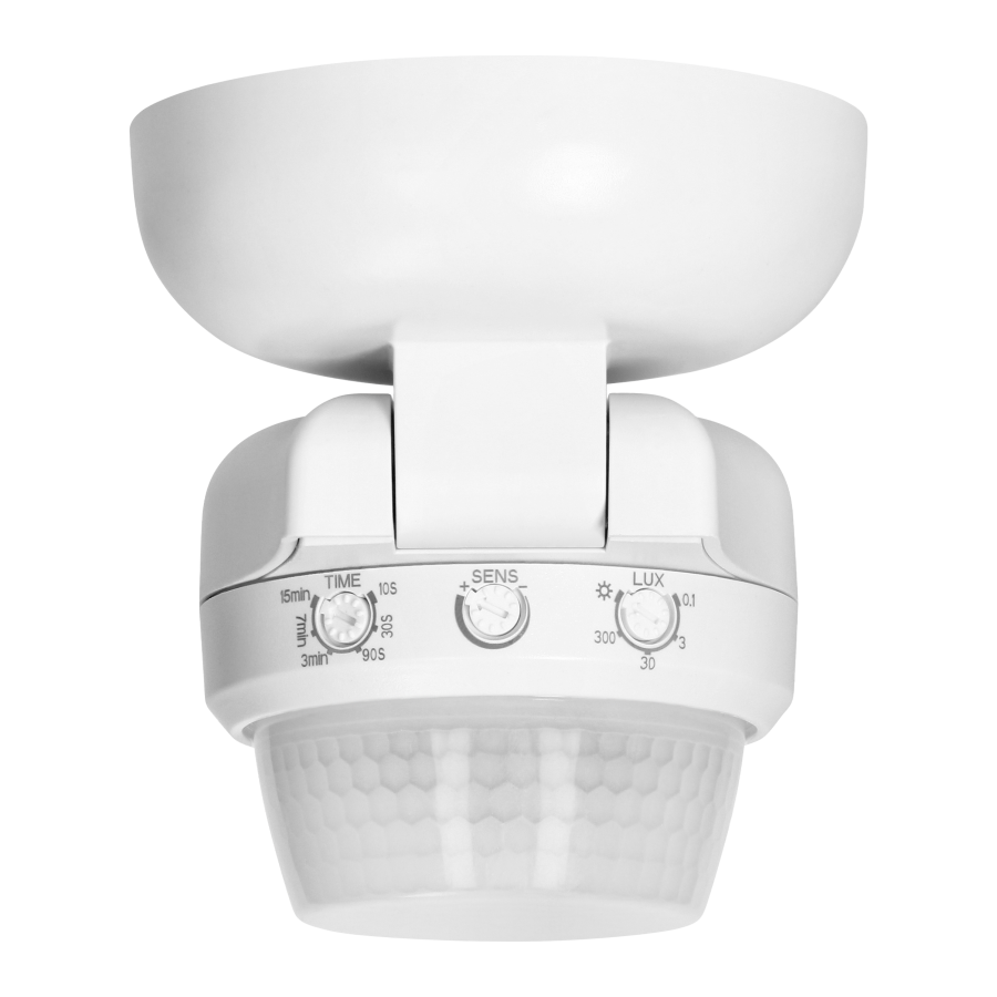 Czujnik ruchu 360st. IP65, 1200W, zasięg max. 24m, biały
