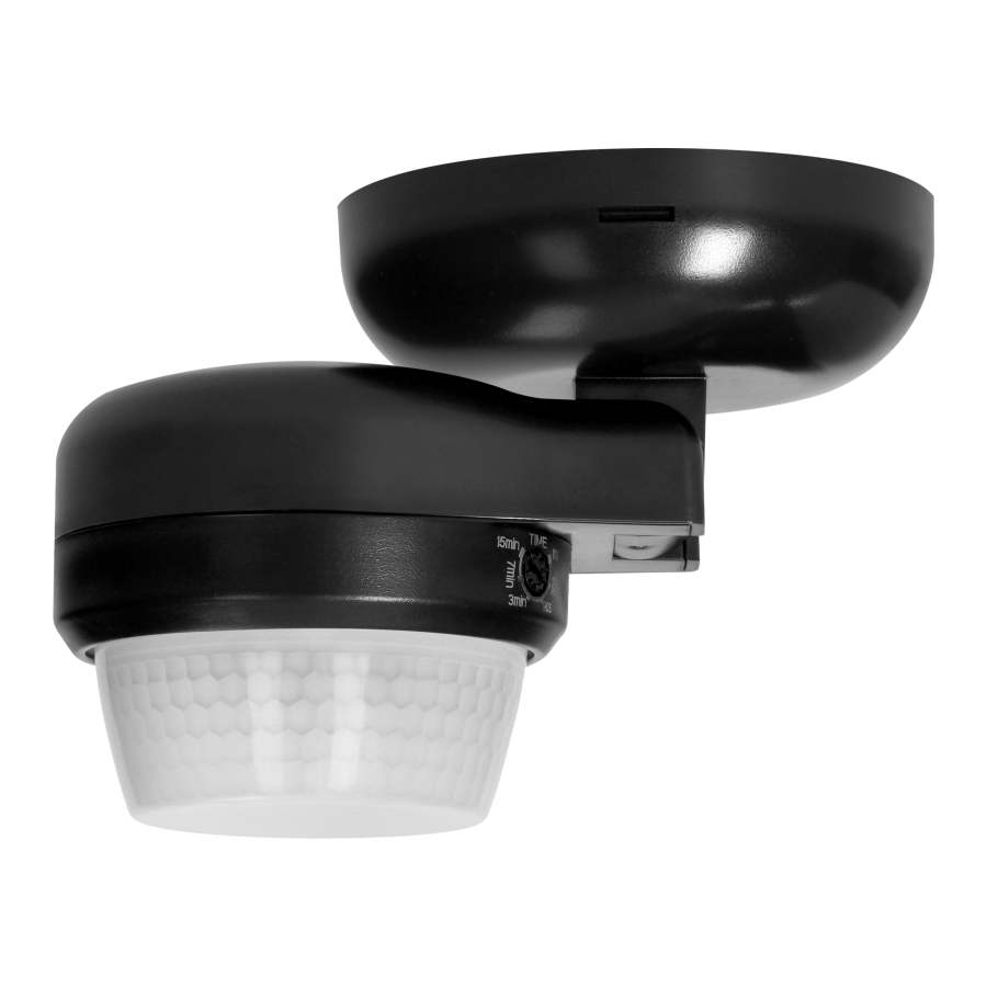 Czujnik ruchu 360st. IP65, 1200W, zasięg max. 24m, czarny