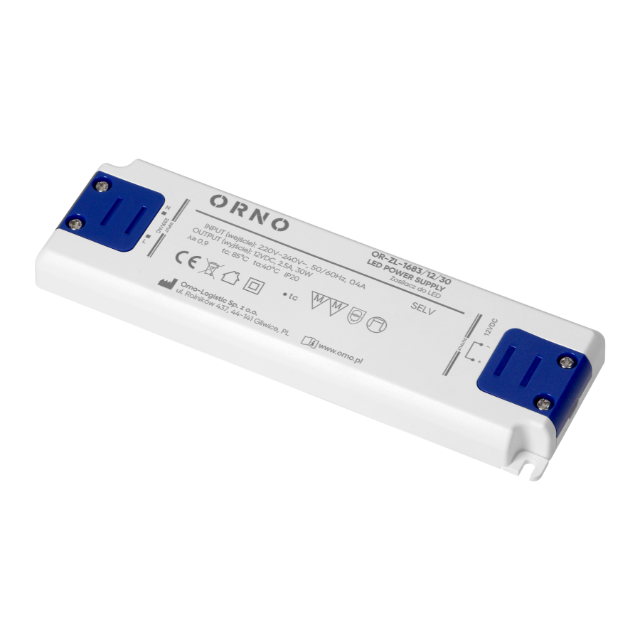 LED driver flat, 12V DC, 30W, IP20