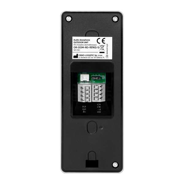 ATIN, zestaw domofonowy jednorodzinny, 2-żyłowy, RFID, biały 