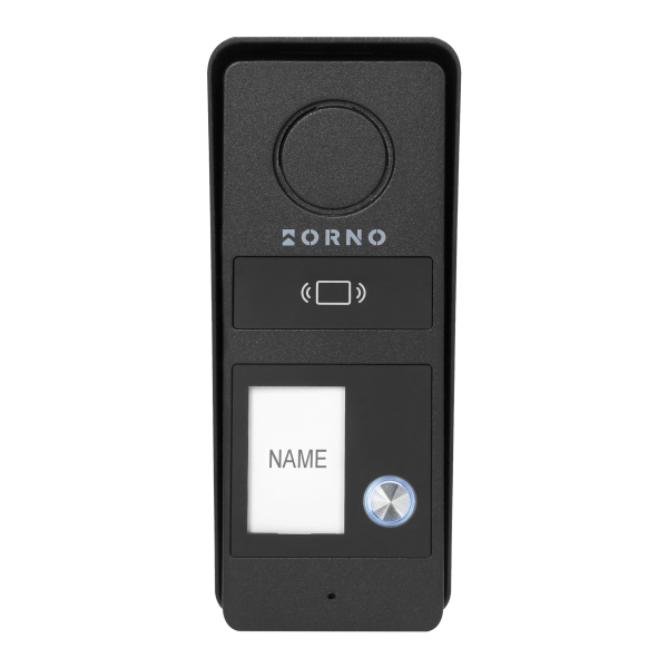 ATIN, zestaw domofonowy jednorodzinny, 2-żyłowy, RFID, czarny