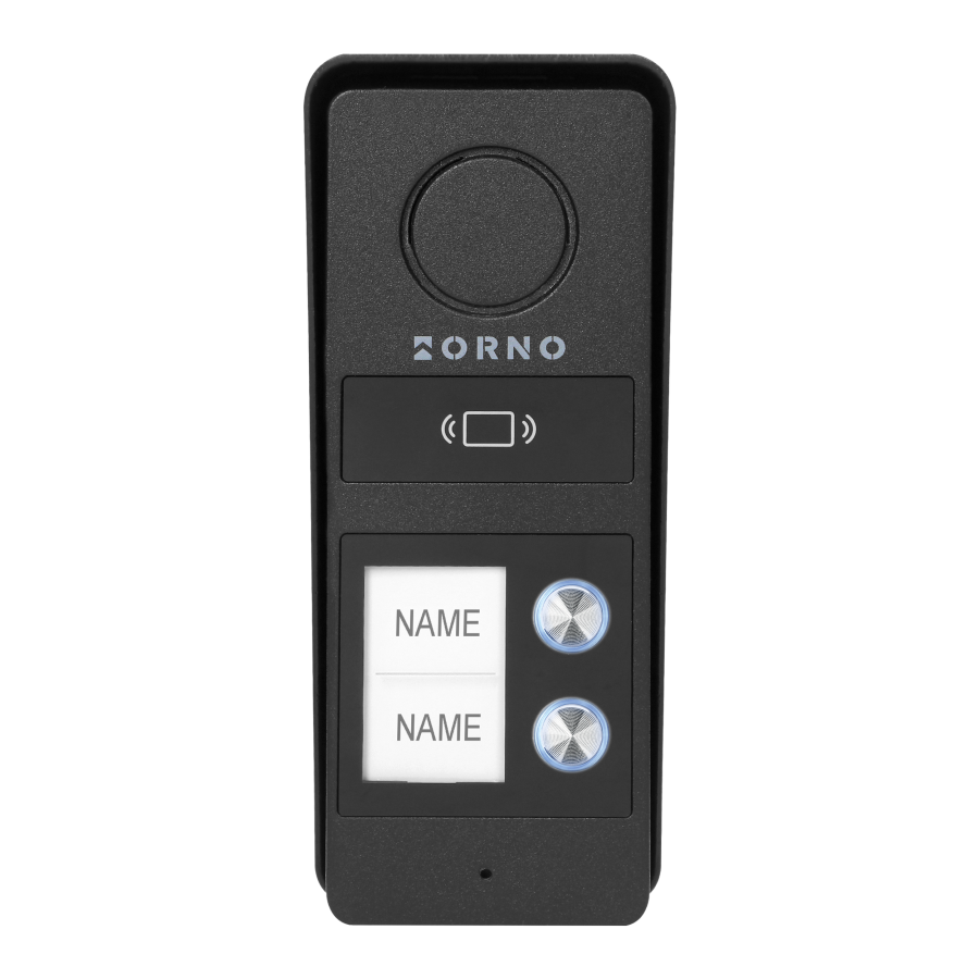 ATIN MULTI, two family audio doorphone set, 2-wire, RFID, black