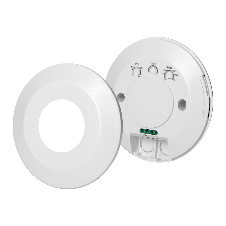 Ultrasoniczny czujnik ruchu i obecności, 360°, IP20, 2000W, ultra płaski - 2,5cm